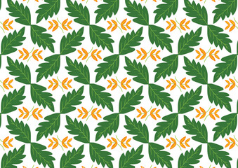 A vibrant pattern of stylized flowers and leaves