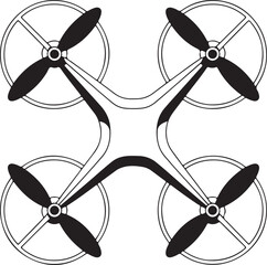 Flying Drone Silhouette Vector

Quadcopter Technology Illustration

Remote-Controlled Drone Design

Modern Drone in Flight Graphic

Aerial Drone Silhouette Art