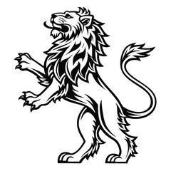 Naklejka premium lion tribal tattoo