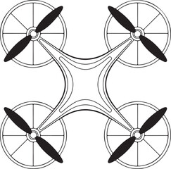 Flying Drone Silhouette Vector

Quadcopter Technology Illustration

Remote-Controlled Drone Design

Modern Drone in Flight Graphic

Aerial Drone Silhouette Art