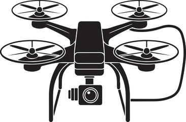 Flying Drone Silhouette Vector

Quadcopter Technology Illustration

Remote-Controlled Drone Design

Modern Drone in Flight Graphic

Aerial Drone Silhouette Art