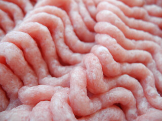 Fresh raw minced meat close up culinary background