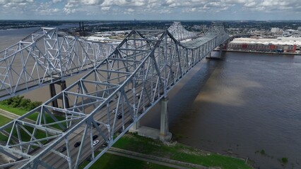 Crescent City Connection bridge formerly the Greater New Orleans Bridge carrying U.S. 90 Business...