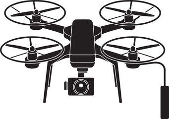 Flying Drone Silhouette Vector

Quadcopter Technology Illustration

Remote-Controlled Drone Design

Modern Drone in Flight Graphic

Aerial Drone Silhouette Art