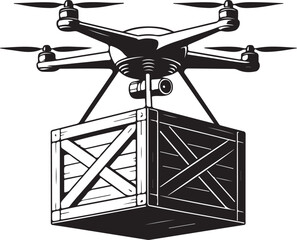 Flying Drone Silhouette Vector

Quadcopter Technology Illustration

Remote-Controlled Drone Design

Modern Drone in Flight Graphic

Aerial Drone Silhouette Art