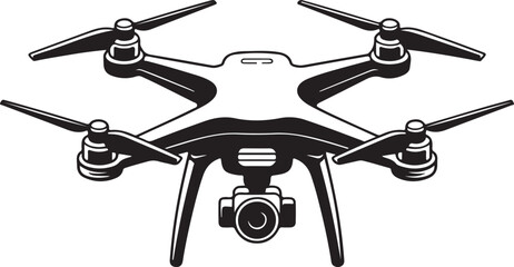 Flying Drone Silhouette Vector

Quadcopter Technology Illustration

Remote-Controlled Drone Design

Modern Drone in Flight Graphic

Aerial Drone Silhouette Art