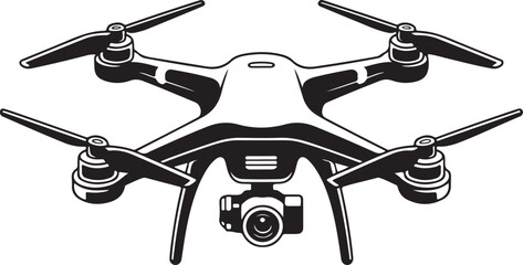 Flying Drone Silhouette Vector

Quadcopter Technology Illustration

Remote-Controlled Drone Design

Modern Drone in Flight Graphic

Aerial Drone Silhouette Art