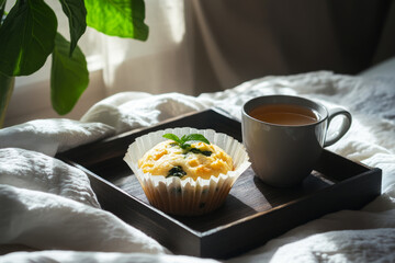 A vibrant smoothie features layers of green, red, and black, topped with fresh raspberries and banana slices, placed in a natural sunlight setting