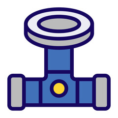Sewage System outline flat
