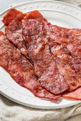 Homemade Cooked Healthy Turkey Bacon
