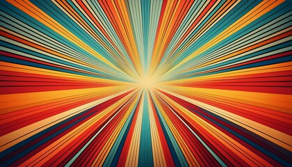 retro modern art background with a sunburst design