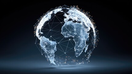 Global network sphere, digital earth