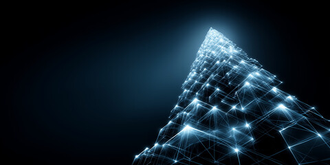 Futuristic blockchain technology revolutionizing finance in decentralized finance dark environment abstract viewpoint
