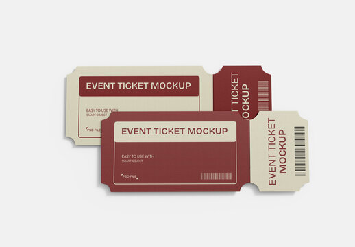 Event Ticket Mockup Design