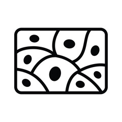 Well crafted glyph icon of skin tissues layers