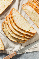 Homemade Sourdough White Bread Slices