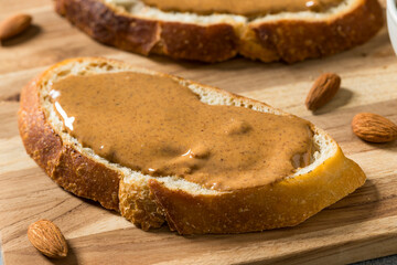 Healthy Homemade Almond Butter on Toast