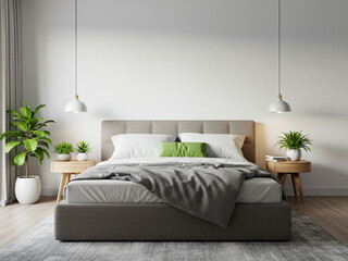 Modern interior room with beautiful plants