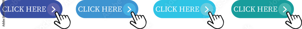 Aufkleber click here button icon set.pointer click button. modern action button mouse click symbol. computer m