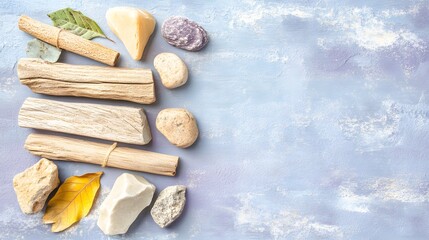 Spa Stones Wood Autumn Leaves Natural Background