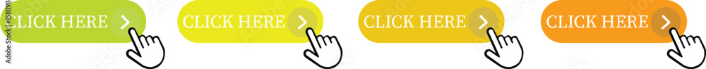 Aufkleber click here button icon set.pointer click button. modern action button mouse click symbol. computer m