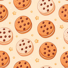 Fototapeta premium seamless pattern of Cookies