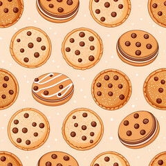 seamless pattern of Cookies