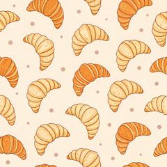 seamless pattern with croissant