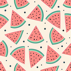 Fototapeta premium seamless pattern with watermelon