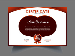 Clean modern certificate design template