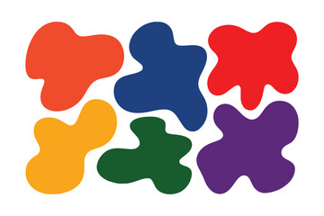 Colorful Abstract Blob Shapes Set – Organic Fluid Vector Design Elements

