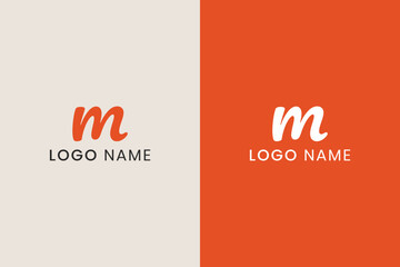 Modern Letter M Logo Design – Minimalist Branding Template with Dual Color Options