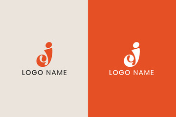 Letter J Logo Design Creative Abstract Vector