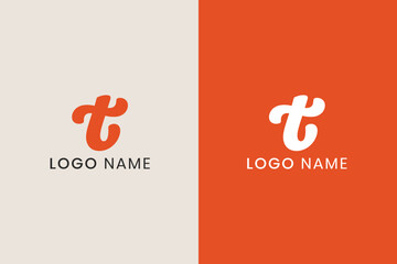 Letter T Logo Design Modern Script Vector