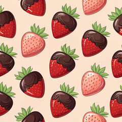 seamless pattern with Strawberries 