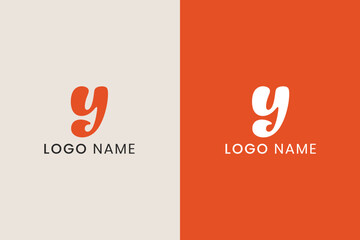 Letter Y Logo Design Script Typeface Vector