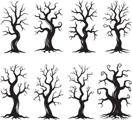 Spooky Halloween Silhouette Vector

Haunted Halloween Night Illustration

Creepy Halloween Elements Design

Classic Halloween Icons Clipart

Trick-or-Treat Horror Theme Vector