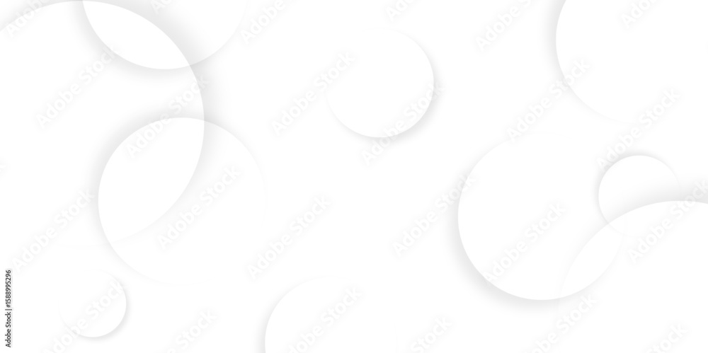 Poster abstract background with circle white abstract geometric background with soft light white paper circ