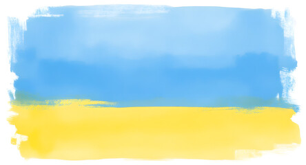 Blue and Yellow Watercolor Texture, Flag of Ukraine