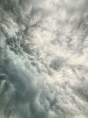 Rolling clouds as a thunderstorm approaches full frame