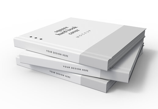 Stack Square Book Mockup