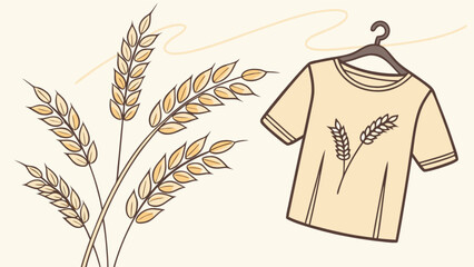 Wheat design t shirt apparel fashion clothing organic cotton sustainable style eco friendly garment industry