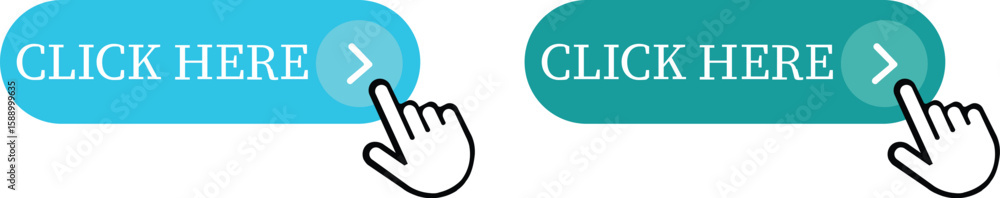Aufkleber click here button icon set.pointer click button. modern action button mouse click symbol. computer m