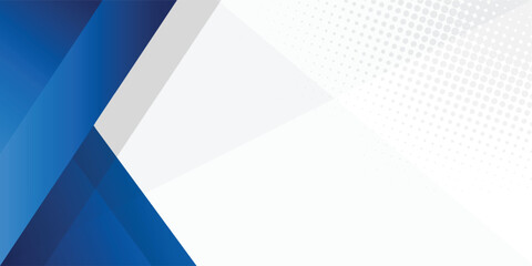 Abstract blue light gradient stripes geometric shapes with copy space banner for presentation background © ikkiae01