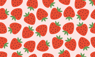 abstract modern fruit strawberry seamless pattern background  for a fresh background, textile, wrapping paper, or seasonal decoration