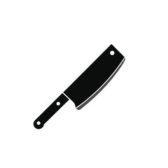 Silhouette of Kitchen Cleaver Knife – Vector Icon
