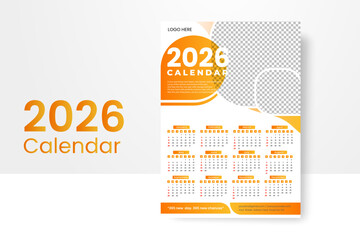 Minimal Calendar Design , For Your Business , Calendar Design 2026., Gradient Calendar Design