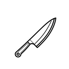 Chef Knife Silhouette – Cooking Knife Vector Art