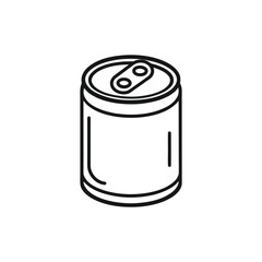Soda Can Icon – Vector Beverage Container Outline for Drinks and Packaging