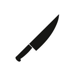 Chef Knife Silhouette – Sharp Blade Vector
